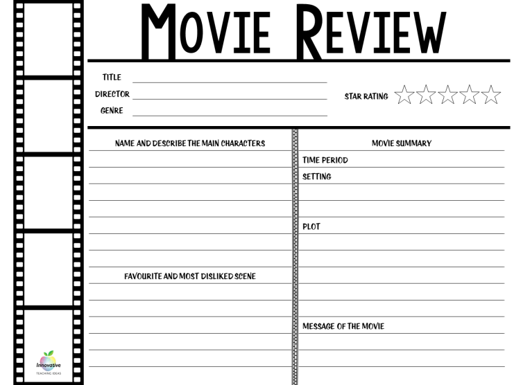 how to write a film review title