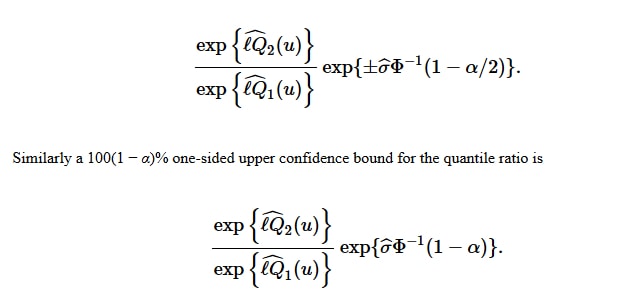 Quantile optimality ratio
